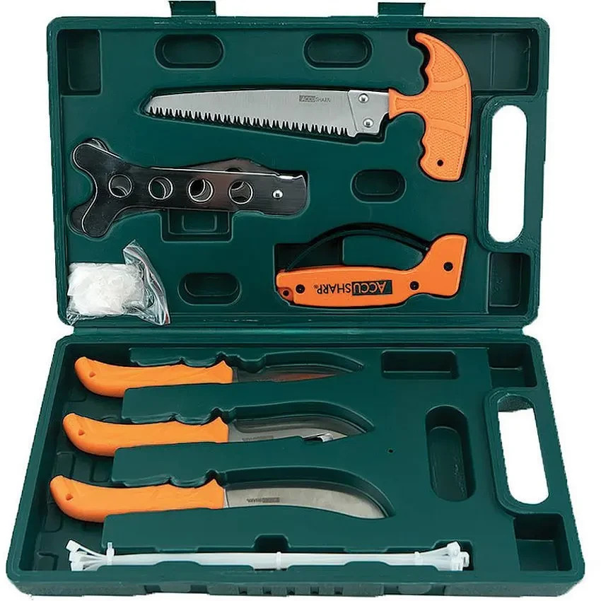 AccuSharp Complete 9-Piece Game Processing Kit w/Case, SS Blades #728C
