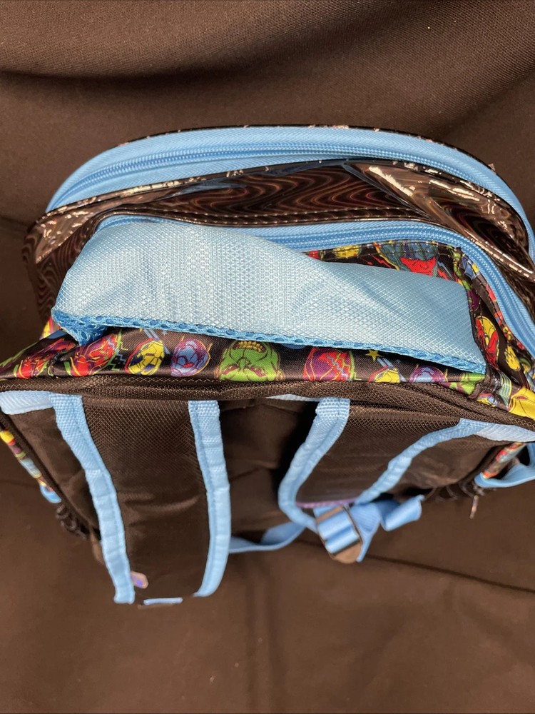 Marvel Avengers 4 Heroes 3D 2 Zipper Adjustable Strap Mini Backpack