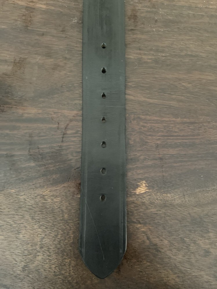 Boston Leather 1.5" Garrison Leather Belt, Size 54