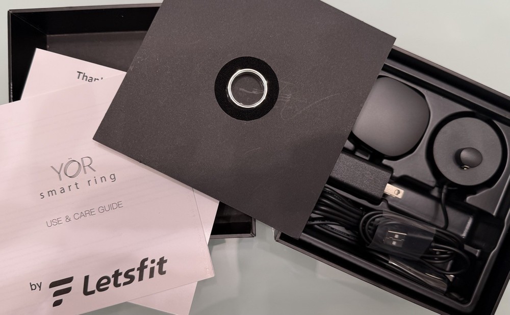 Letsfit YOR LR-11-SL-CASE Silver Smart Ring Activity Tracker Size 11