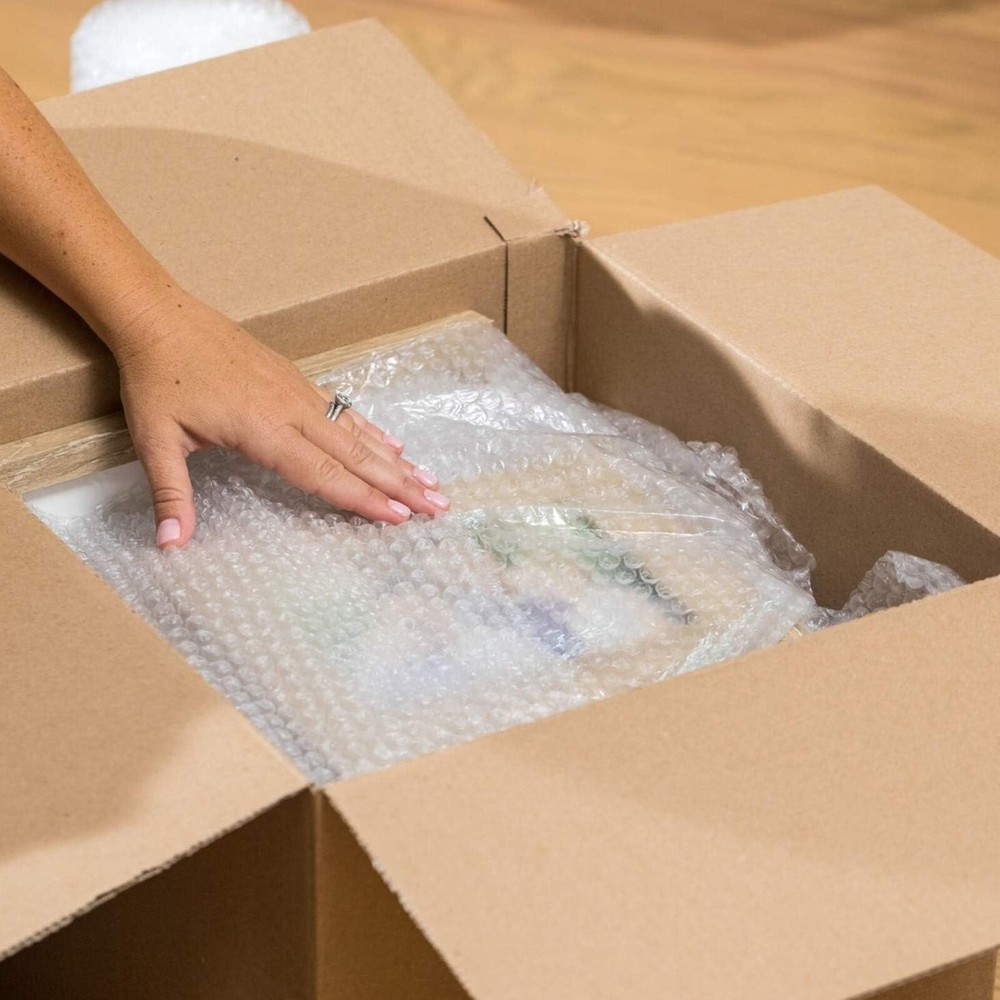 3/16" Small Bubbles Plastic Wrap Cushioning Wrap 24"x10' Perforated every 12"