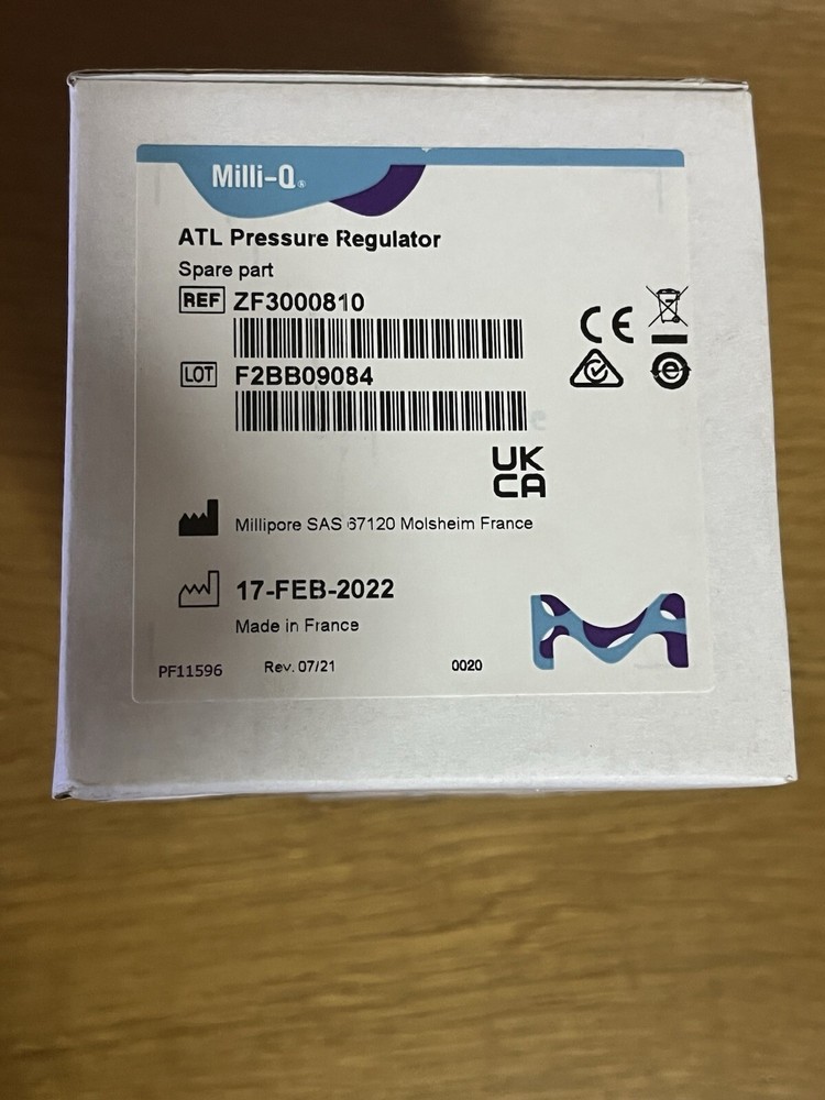 New Milli-Q ATL Pressure Regulator ZF3000810