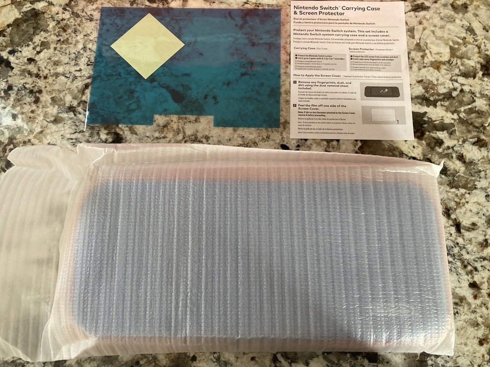 Nintendo Switch Complete EMPTY Box Mario Red & Blue Edition w/ Carrying Case