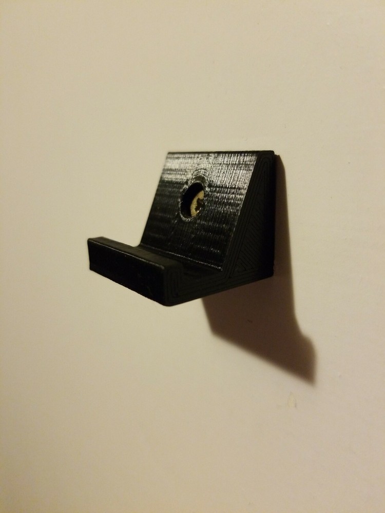 (5) Vinyl Records Wall Mount Bracket 3D Printed Black Hanger Display