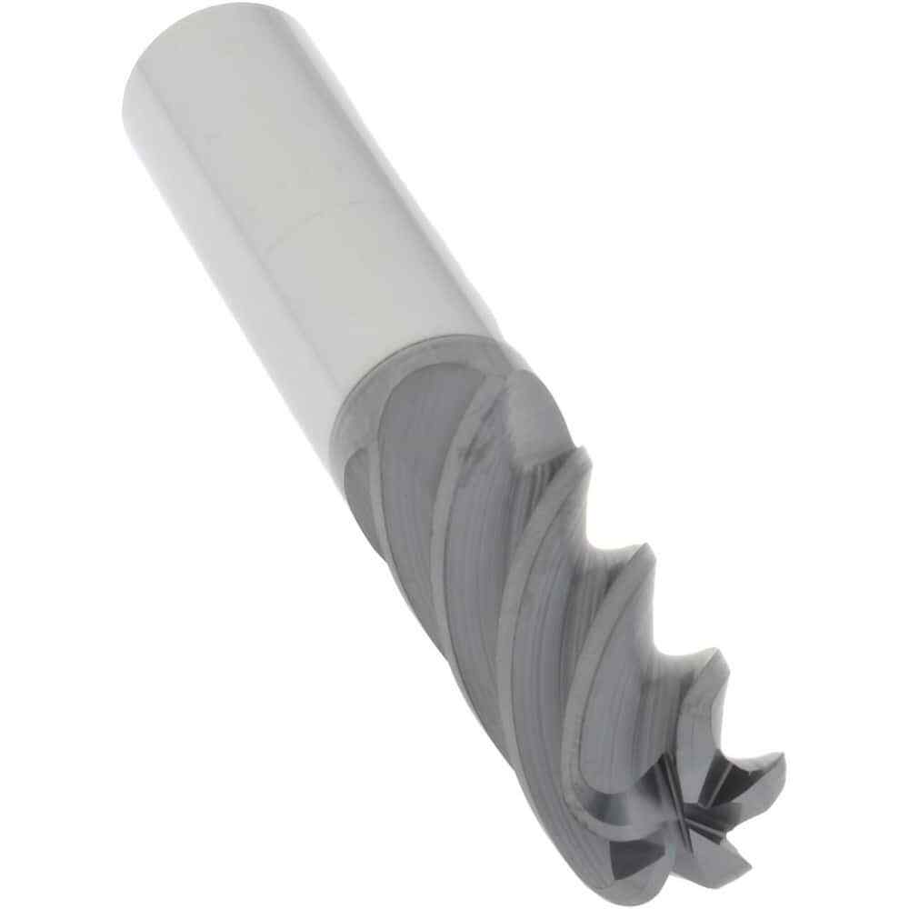 Accupro 1/2" Diam 5 Flute Single End Solid Carbide 0.12" Corner Radius End Mi...