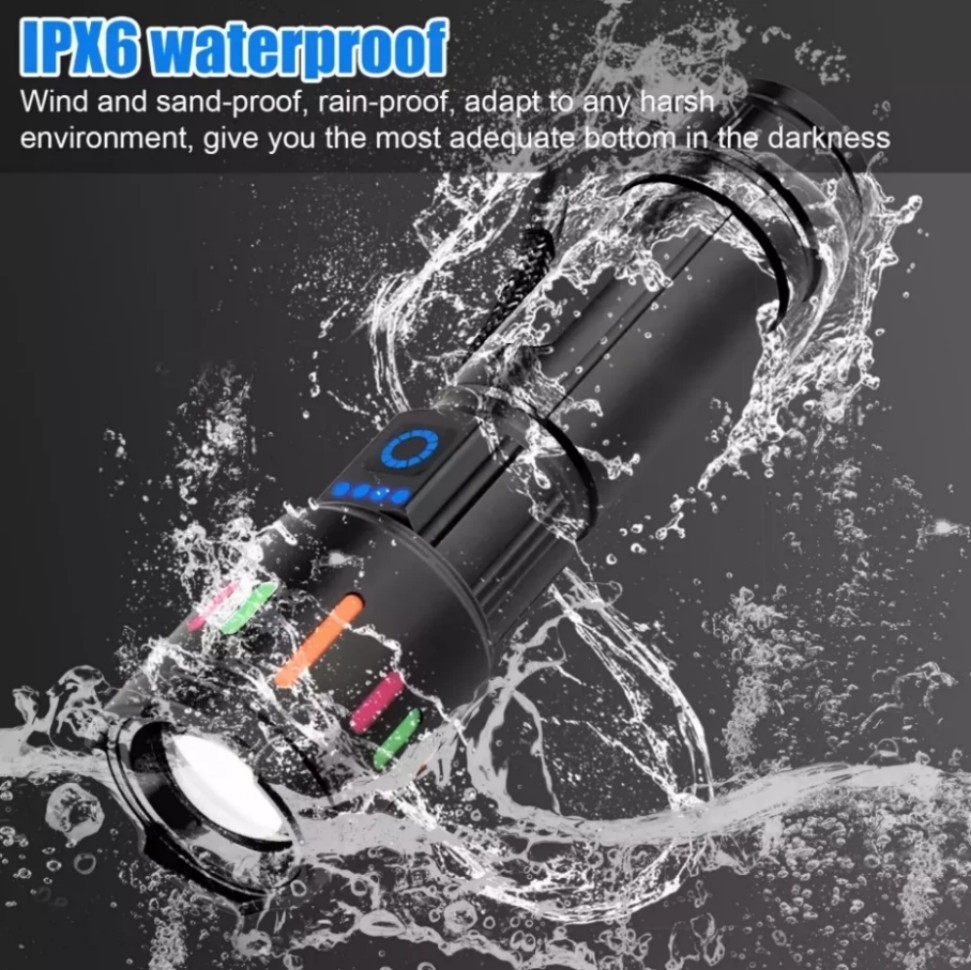 350000000 Lumen Super Bright LED Tactical Flashlight Rechargeable Work Light%%#