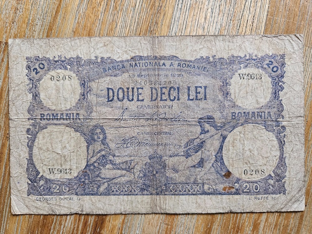 Romania 20 lei 1929 banknote