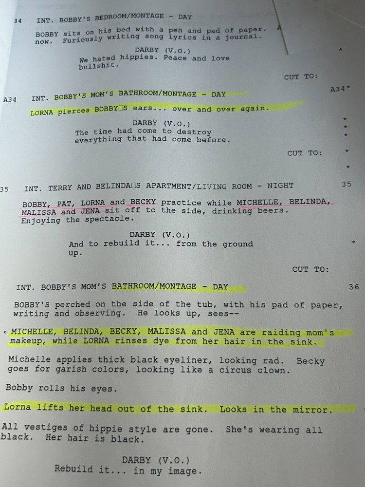 ORIGINAL SHOOTING SCRIPT WHAT WE DO IS SECRET SHANE WEST BIJOU PHILLIPS