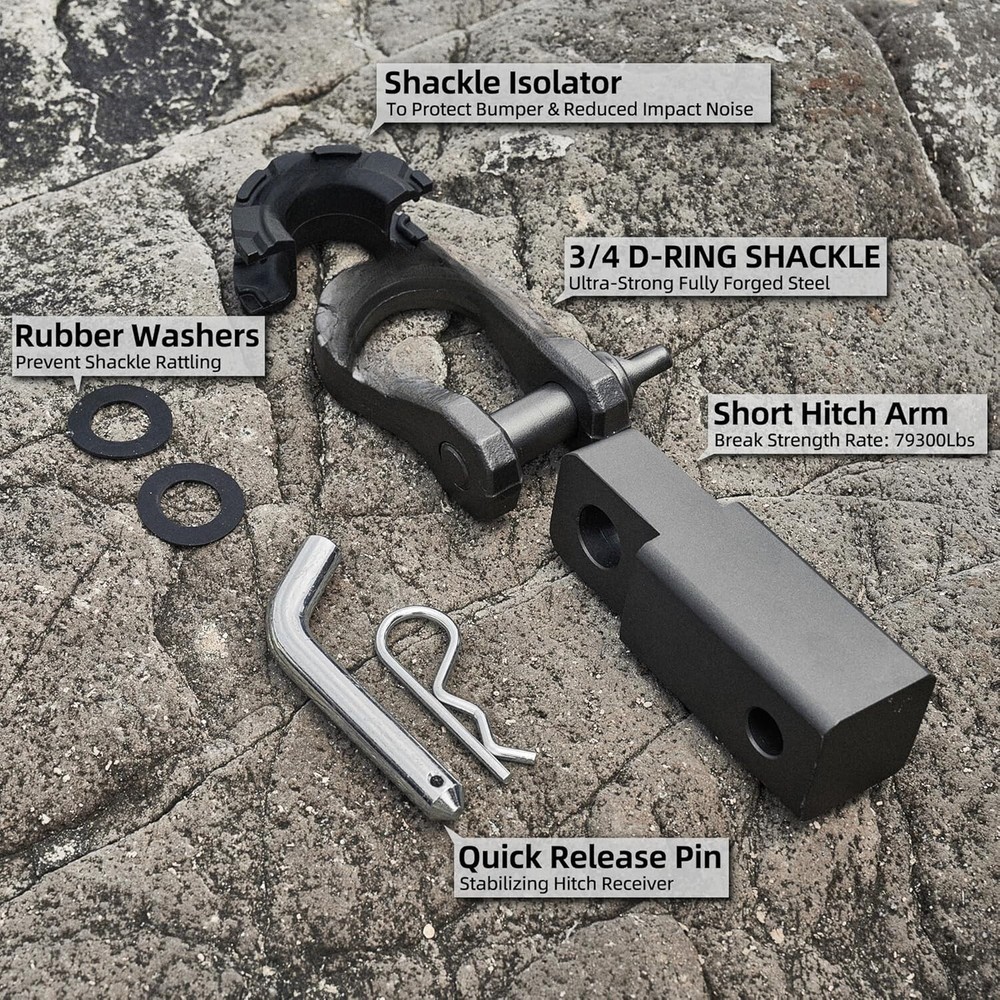 Hinged Receiver for 2-inch Receiver, Includes Extreme Forging with Release Pin