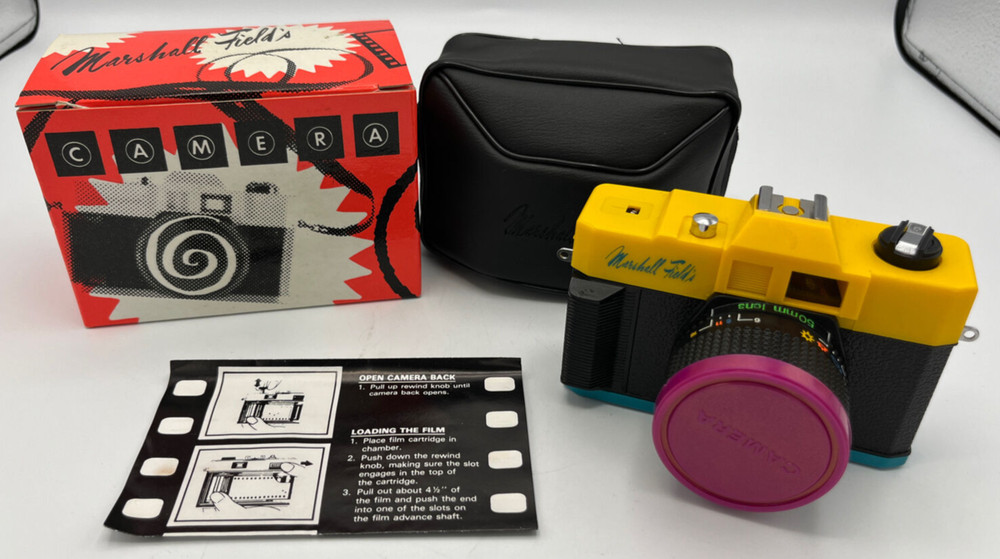 Marshall Fields 35MM Auto Fix Focus 50mm Camera with Case Original Box 1990