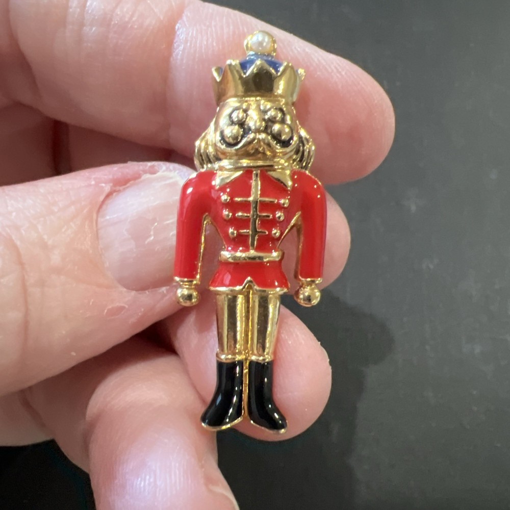 Vintage Nutcracker Christmas Pin
