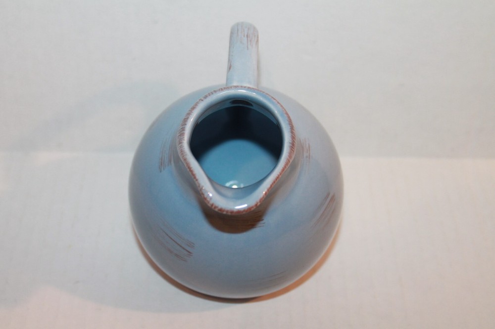 Small Blue TAG Ceramic Mini Tilt Pitcher Creamer