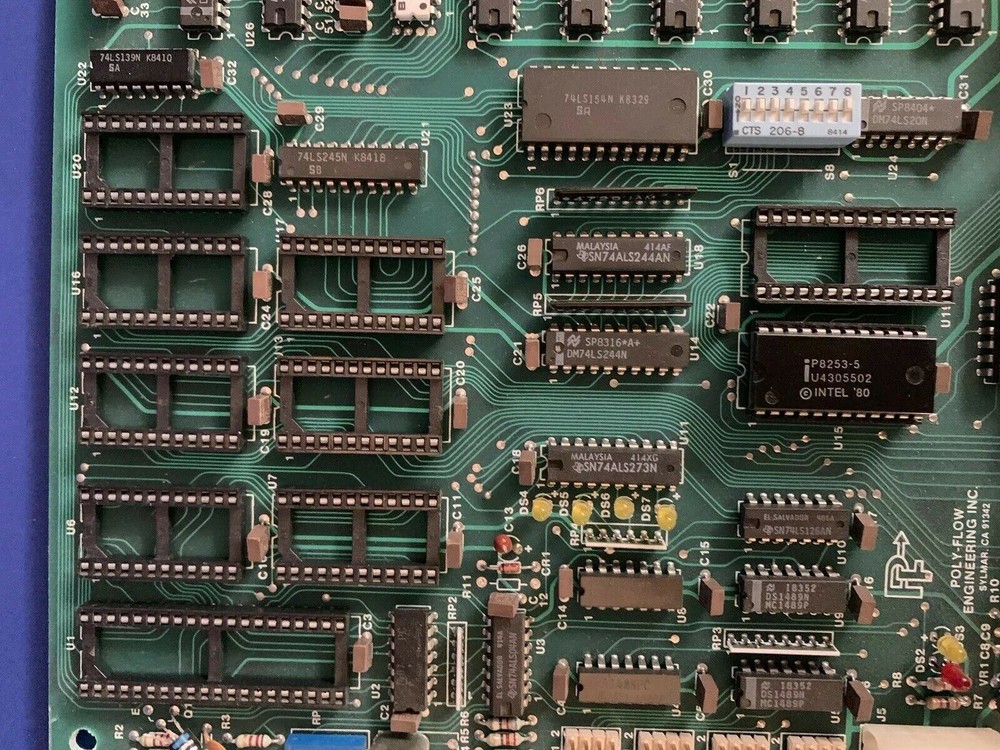 Poly-Flow Engineering EPZZZ-00050 Microcontroller Board PCB, Used