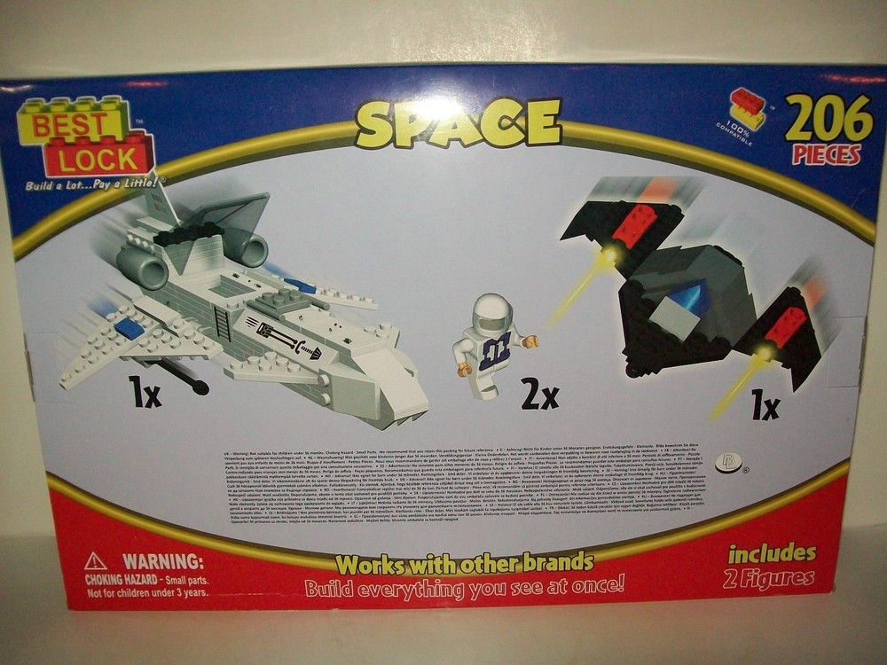 Best Lock Space Building Set 206 Pieces Includes 2 Figures New