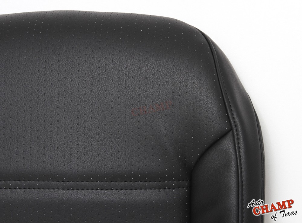 2011-2018 VW Jetta -Driver Side Bottom Replacement Leather Seat Cover Black