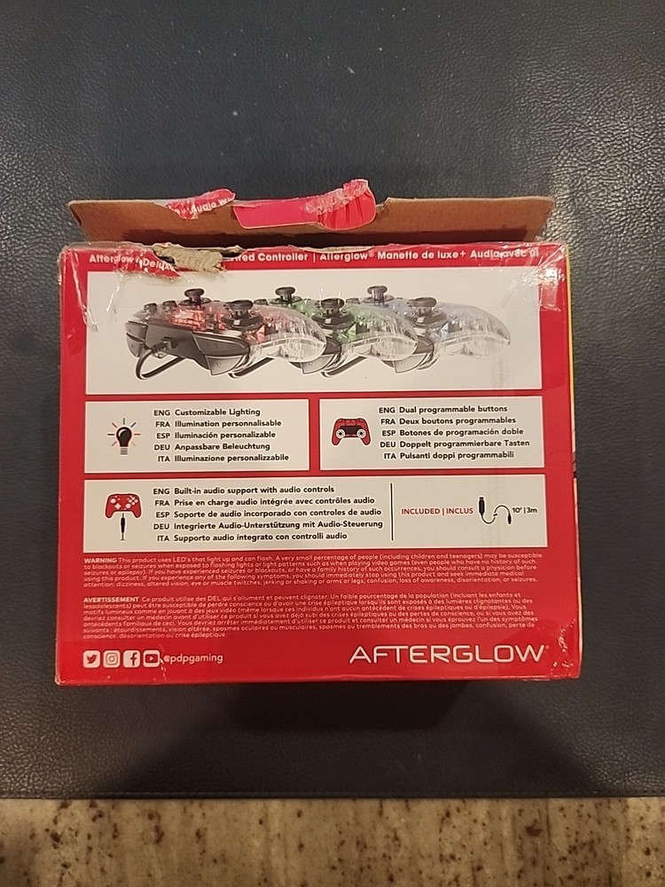 PDP Afterglow Prismatic Deluxe Audio Wired Controller Nintendo Switch NewOpenbox