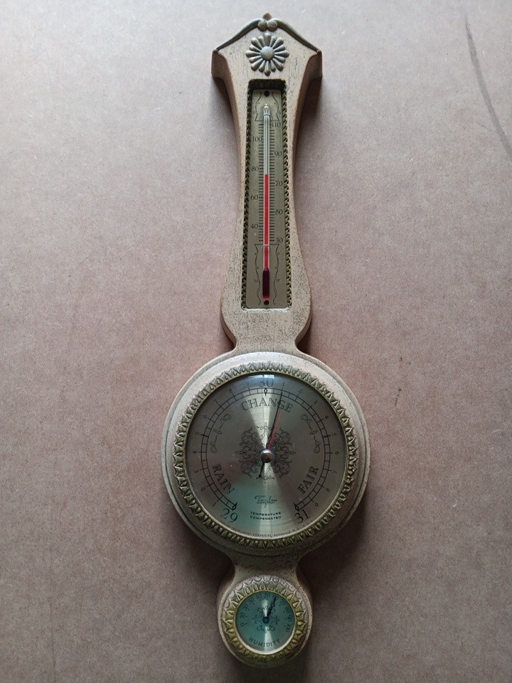 Taylor Barometer Thermometer Temperature Compensated Banjo Style