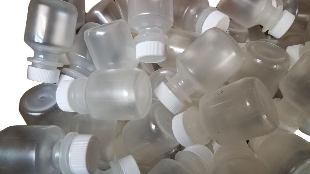 1 oz (30 ml) Polypropylene Plastic Bottles w/Caps (12-25-50-100 count)