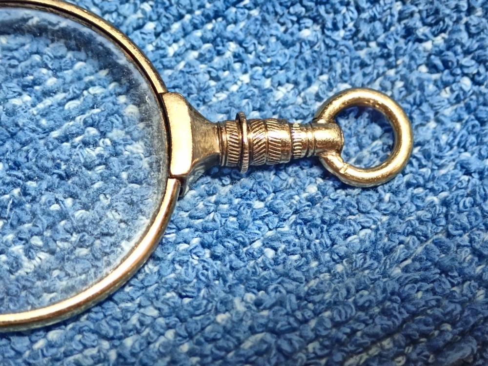 SOLID 15K GOLD 1820'S SIGNED "DIXIE" PLAIN FOLD-OUT GEORGIAN STYLE LORGNETTE!