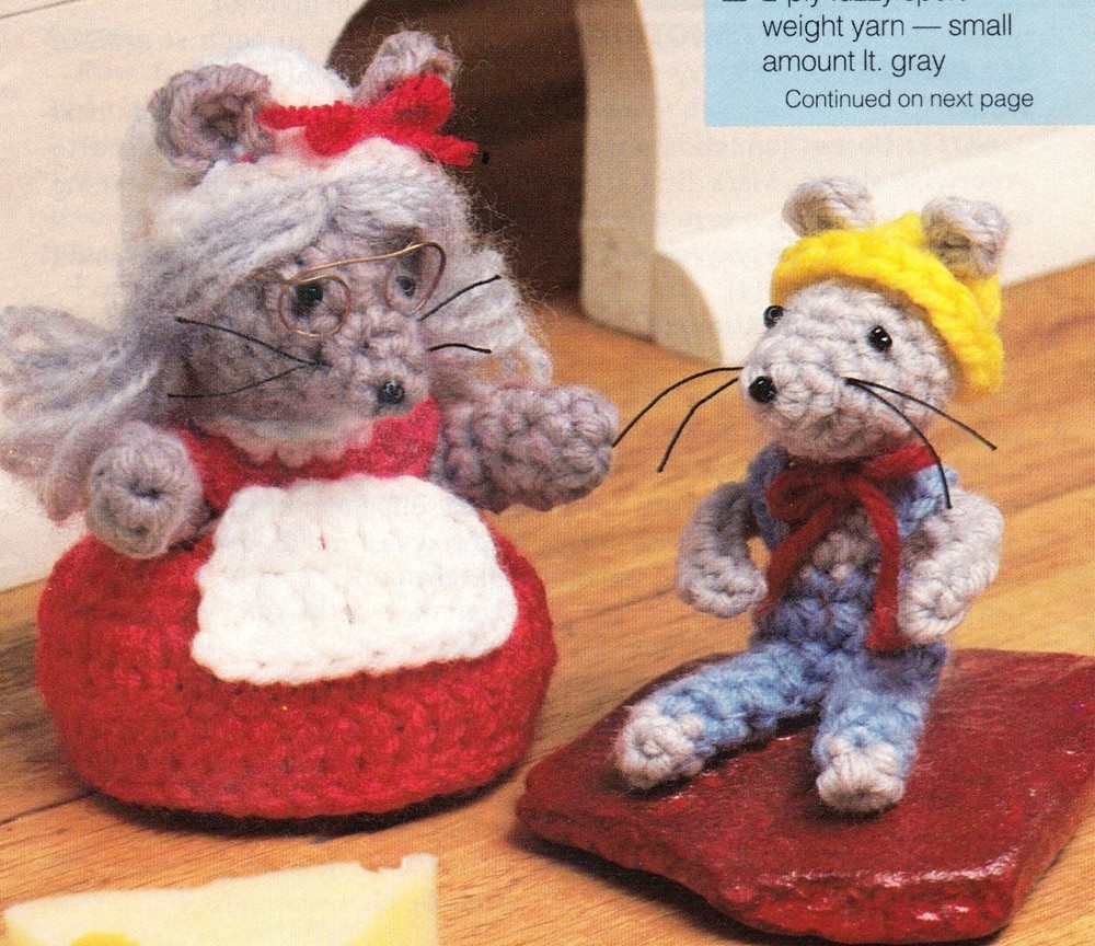 CUTE Kitchen Mice/Decor/Crochet Pattern INSTRUCTIONS ONLY