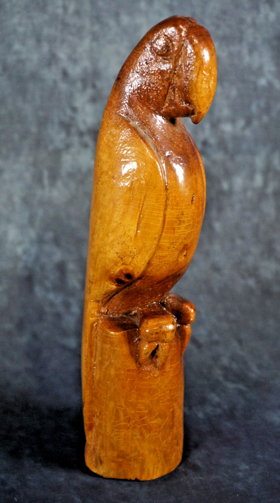 Wooden carved parrot