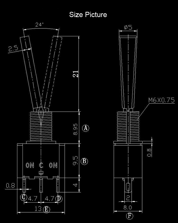 Automatic Reset 2-Position Toggle Switch for RC Transmitter Opentx 2.4g Remote