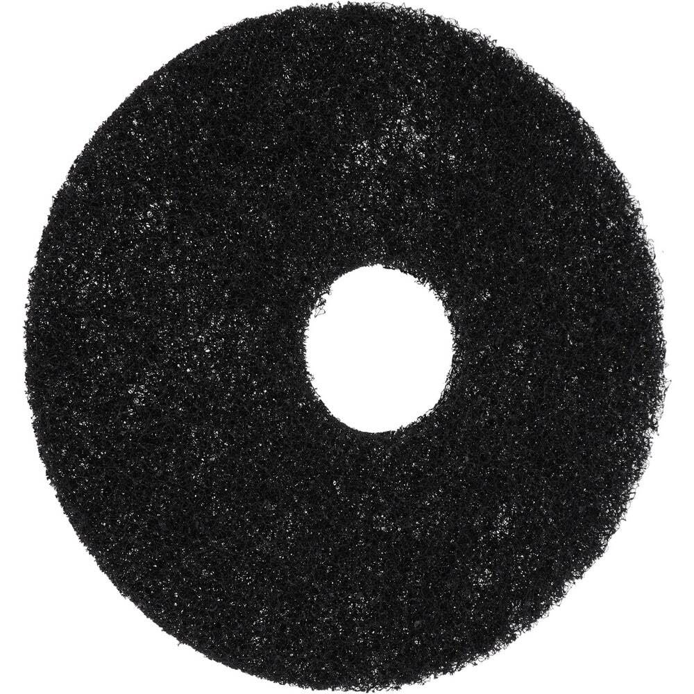 5 Pack PRO SOURCE Floor Stripping Pads: Black Coarse Polyester, 13" Diameter