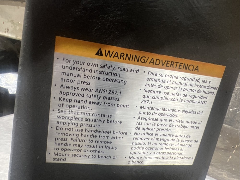 Dayton NO 2 Arbor Press Used Surplus