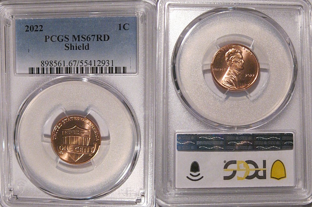2022 P Lincoln SHIELD Cent 1c PCGS MS67RD