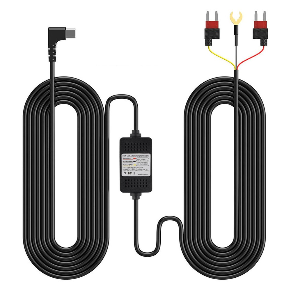 12-24V to 5V 3A Type-C Step-down Cable Suitable For Type-c Interface Recorders