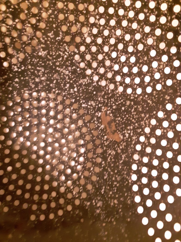 Vintage Agateware Black Speckled Strainer Colander- Handles