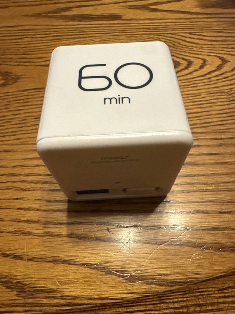 mooas Cube Timer (White), Timers Cube Flip Block Timers Productivity Gravity ...