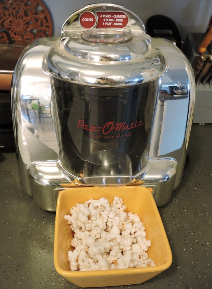 Pop -O-Matic jukebox popcorn maker with instruction manual
