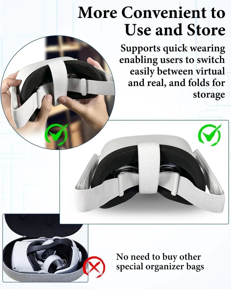 Head Strap for Oculus Quest 2 Headset, Original Replacement Meta Quest 2 Head St