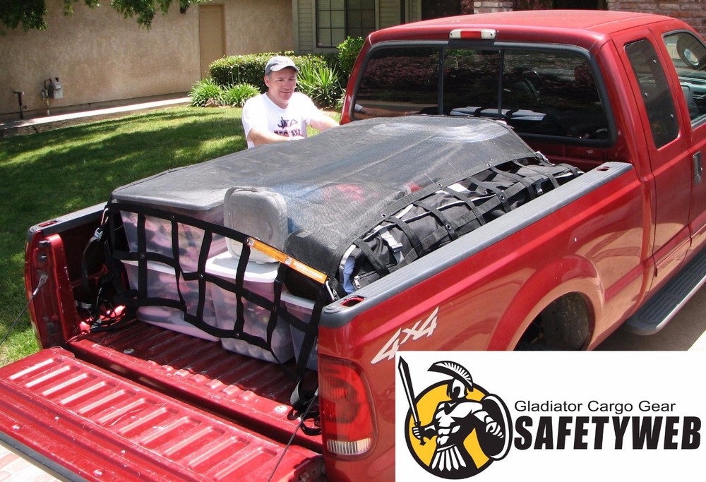 SafetyWeb Cargo Net - Medium (MSW-100) 6.75 x 8' ft | By Gladiator Cargo Nets