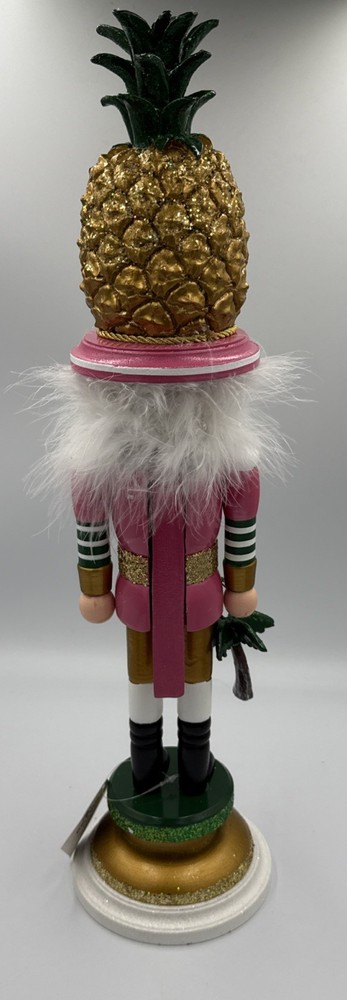 Kurt Adler Hollywood Nutcracker Collection Pineapple Hat Nutcracker 19.5" NWT
