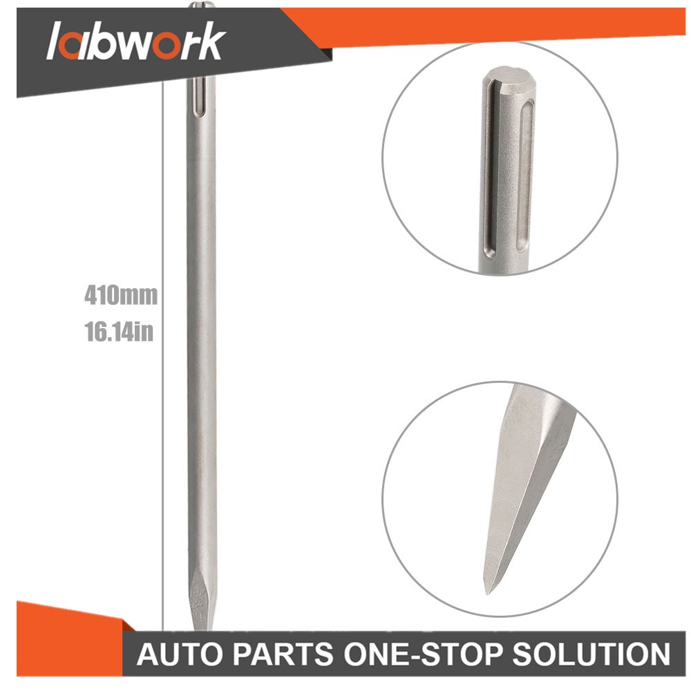Labwork SDS Max Bits Set Long-Point Chisel, Scaling Chisel, Flat Chisel 3Pcs 16"