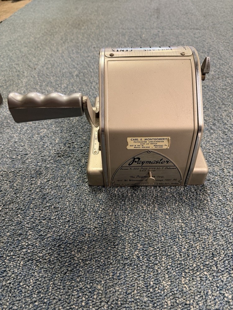 Antique Paymaster Check Writer Model Series X-900