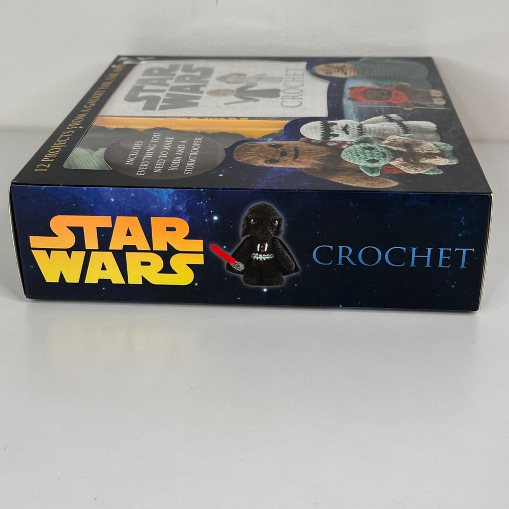 Star Wars Crochet Kit 12 Step-By-Step Illustrated Patterns, Yoda & Stormtrooper