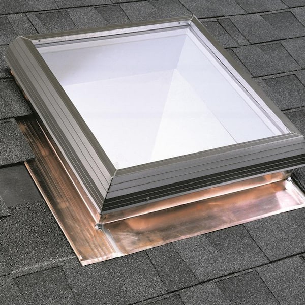 Fixed Copper Pan-Flashed Skylight with Tempered Glazing By VELUX.