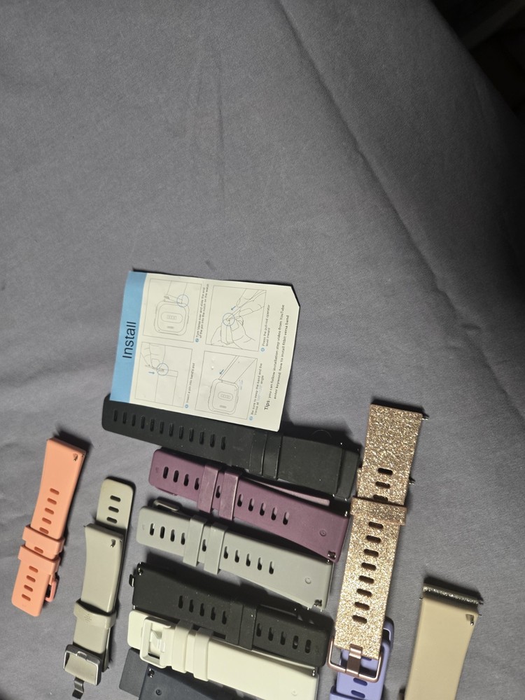 Fitbit Versa2,Lite,Versa Replacement Bands Silicone Strap 11 Band SzSmall,1 LRG