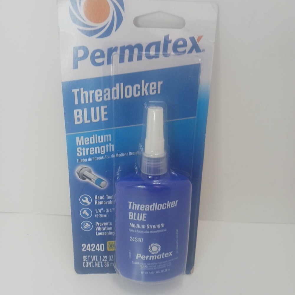 Permatex 24240 Blue Threadlocker  Medium Strength Thread locker NIP