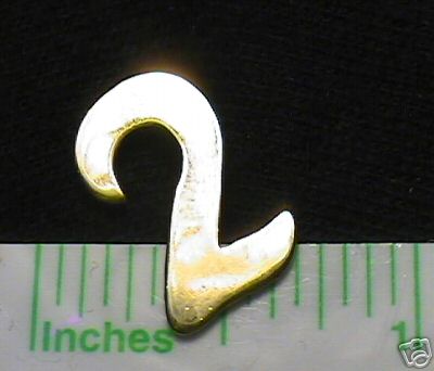 NUMERICAL LAPEL PIN EDUCATIONAL NUMERIC PIN NUMBER #2