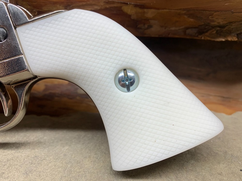 Denix M1873 Grip Handle Panel Pearl White Diamond Hatch w/Hardware Resin Polymer