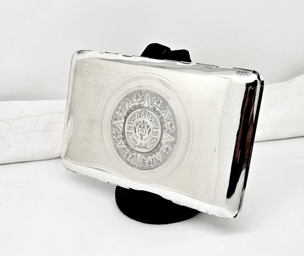 LARGE UNIQUE 70'S ORMEX MEXICO STERLING SILVER ENVELOPE FORM CARD,CASH,ID CASE