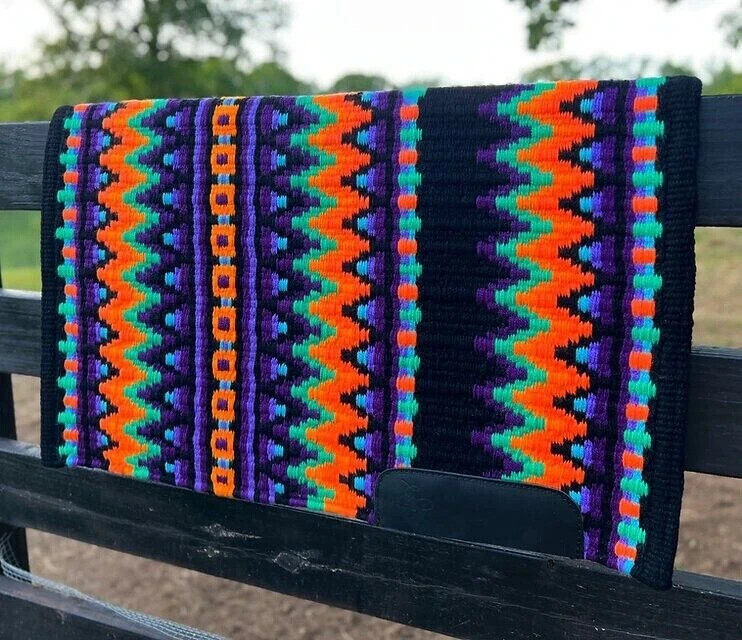 100% Handmade Woolen Western Saddle Blanket Horse (Customization Available)