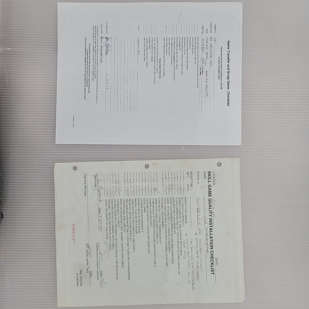 Faster Than Speed arcade owner's manual