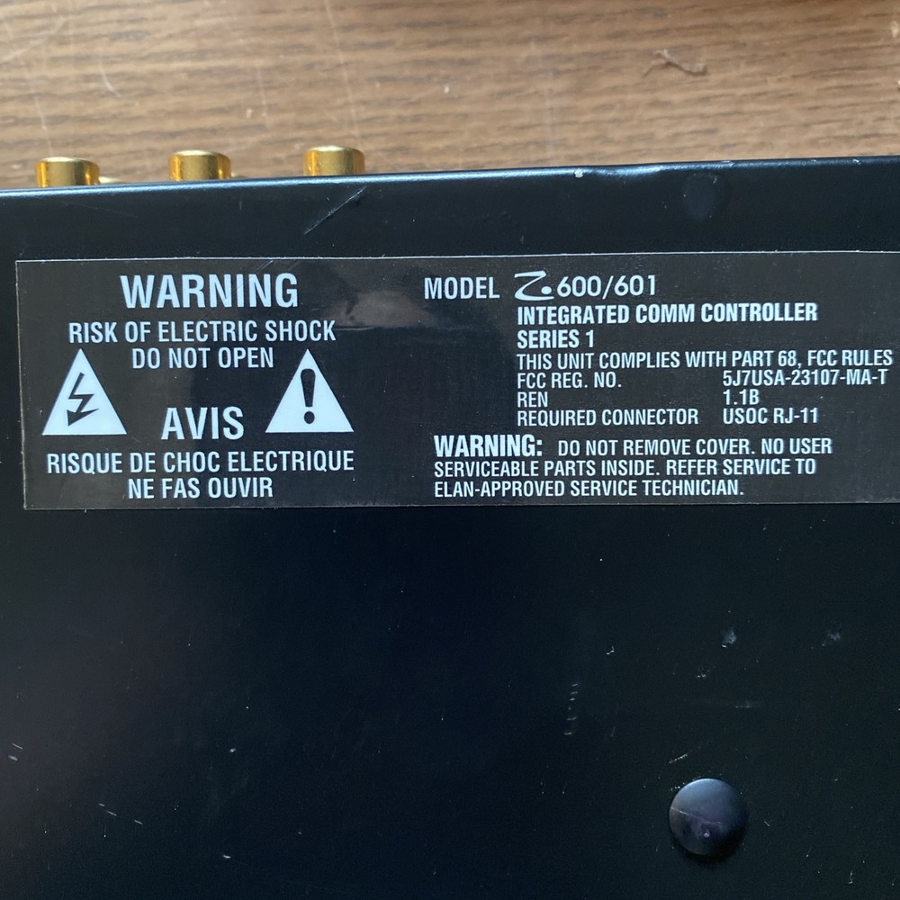 ELAN INTEGRATED COMM CONTROLLER SERIES 1 MODEL Z 600/601