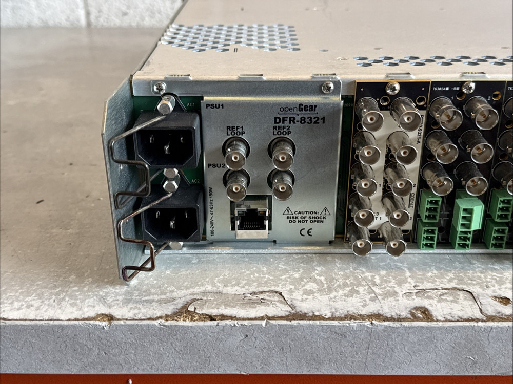 Cobalt OpenGear DFR-8321 Frame w/ Modules – Broadcast Rackmount, Power Cable