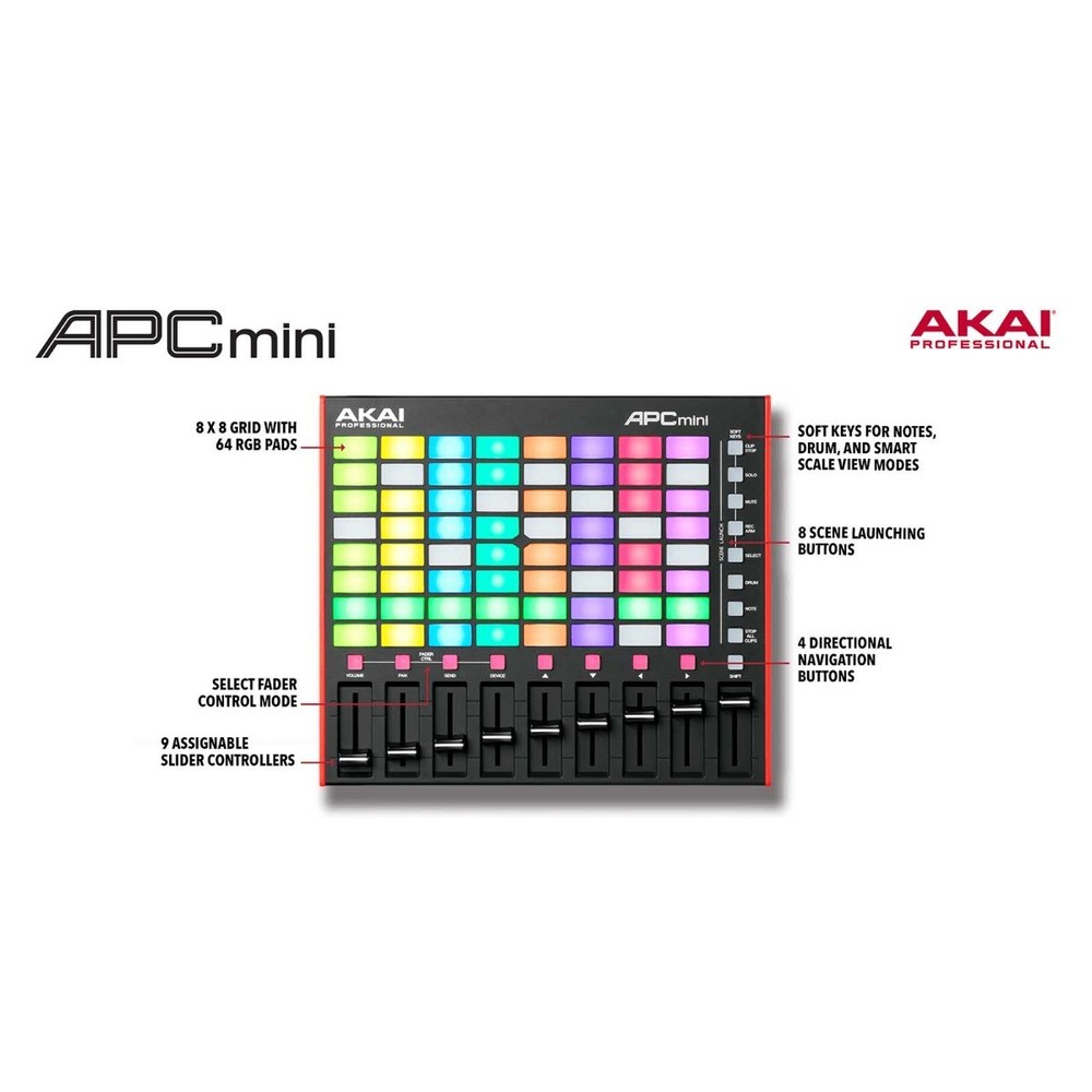 Akai Professional APC Mini MK2 Ableton Clip Launch Pad Controller